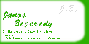 janos bezeredy business card